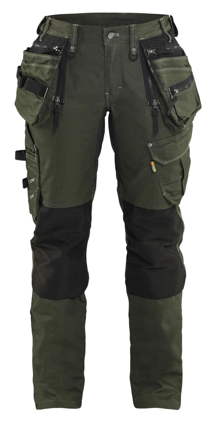Blaklader Dames X1900 Werkbroek 79901141 denim stretch donker herfstgroen-zwart(4298)
