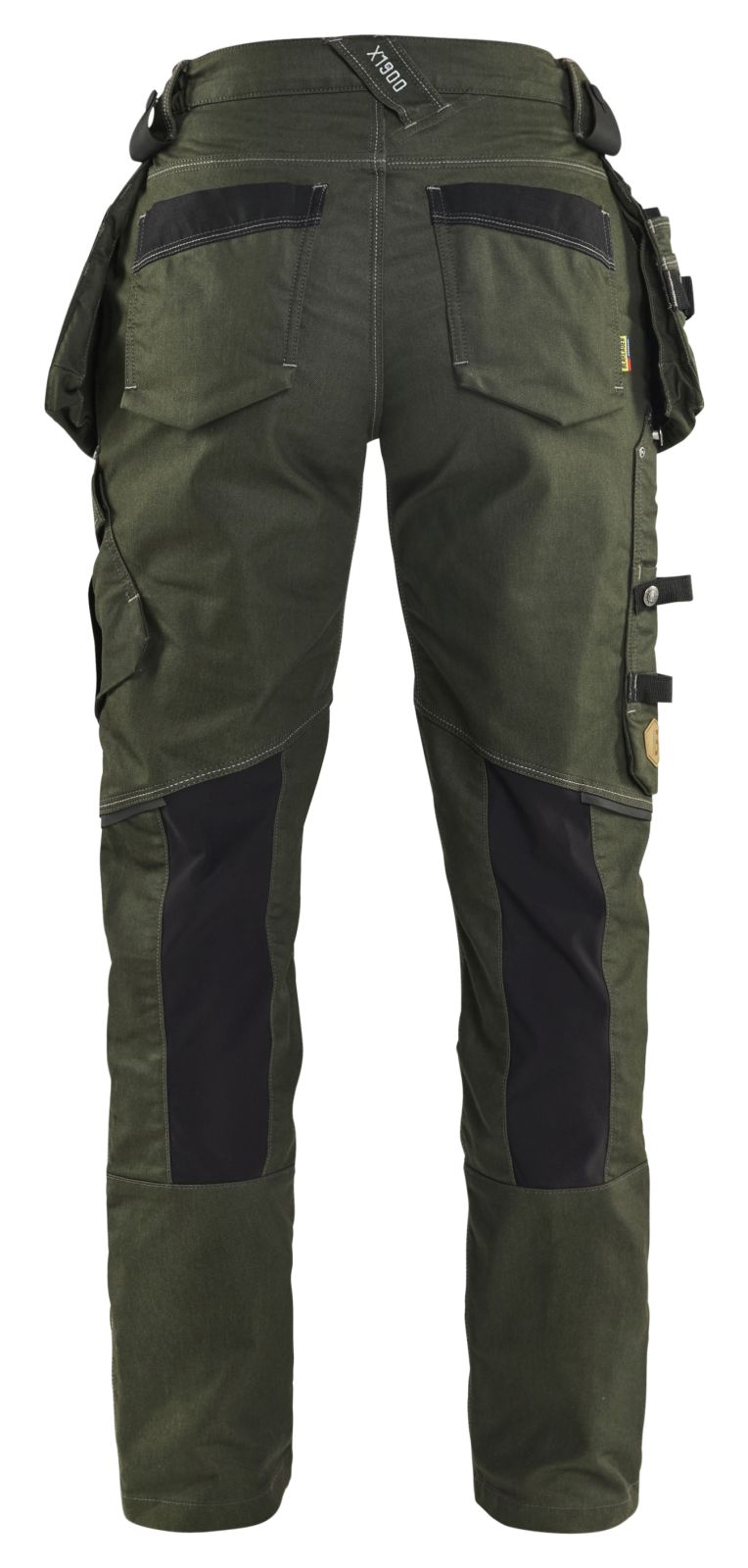 Blaklader Dames X1900 Werkbroek 79901141 denim stretch donker herfstgroen-zwart(4298)