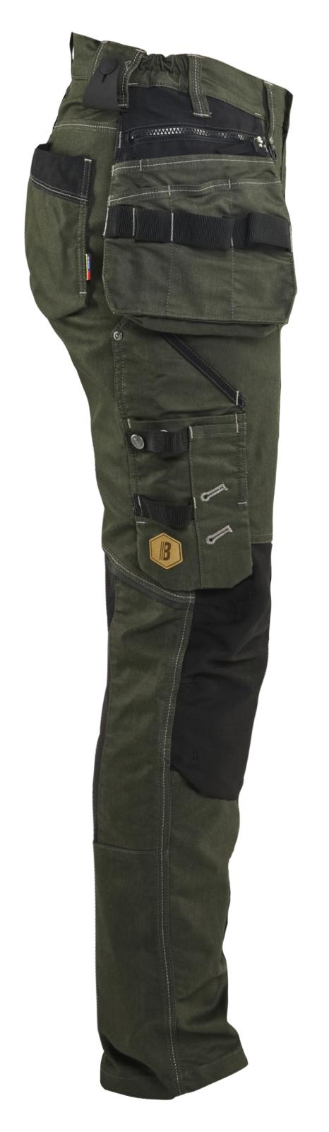 Blaklader Dames X1900 Werkbroek 79901141 denim stretch donker herfstgroen-zwart(4298)