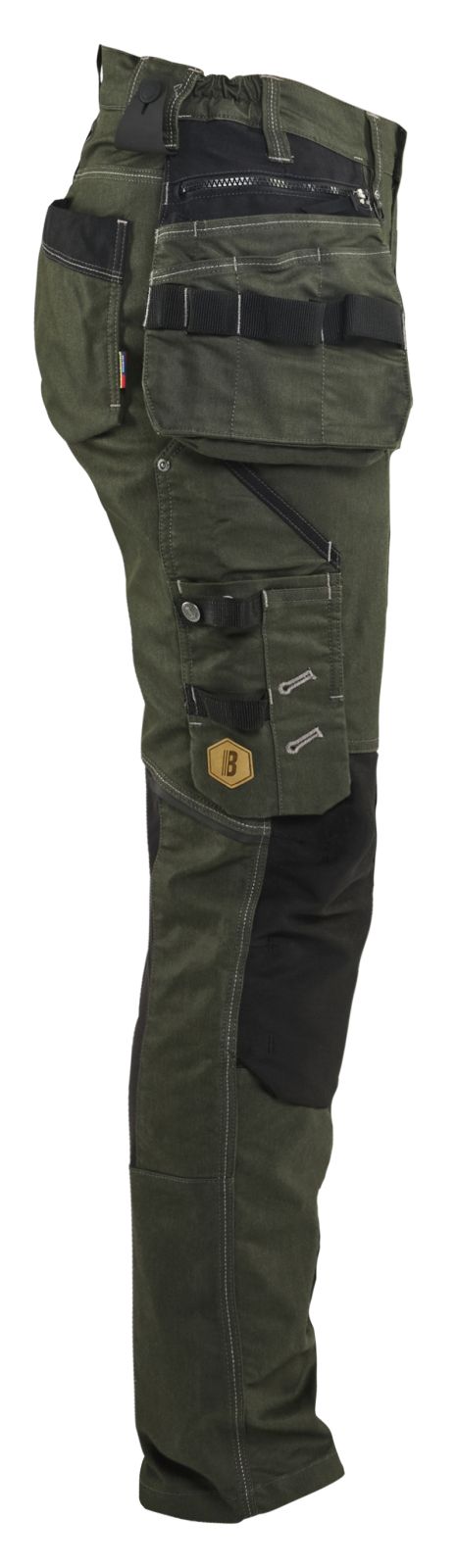 Blaklader Dames X1900 Werkbroek 79901141 denim stretch donker herfstgroen-zwart(4298)