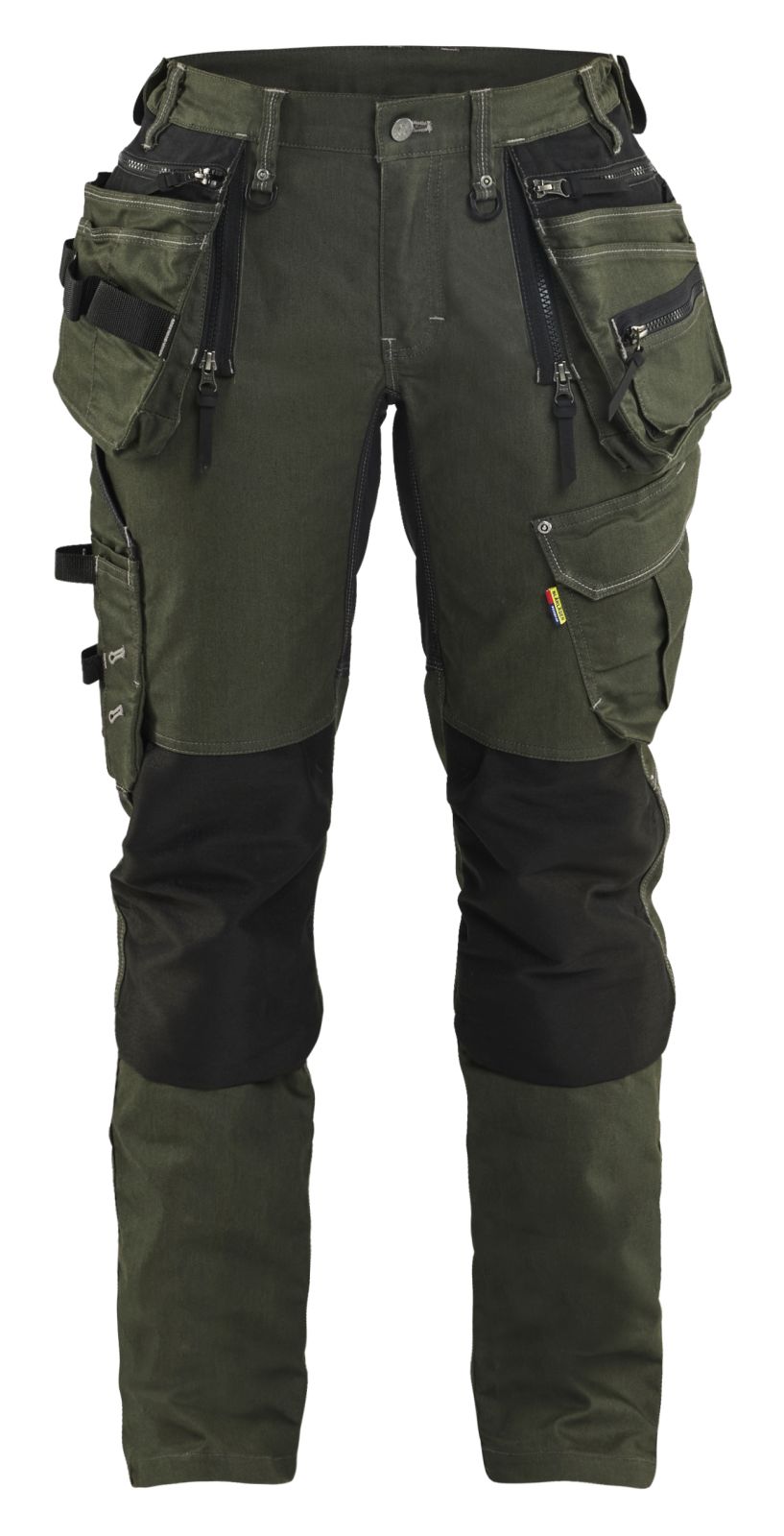 Blaklader Dames X1900 Werkbroek 79901141 denim stretch donker herfstgroen-zwart(4298)