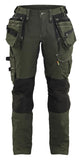 Blaklader Dames X1900 Werkbroek 79901141 denim stretch donker herfstgroen-zwart(4298)