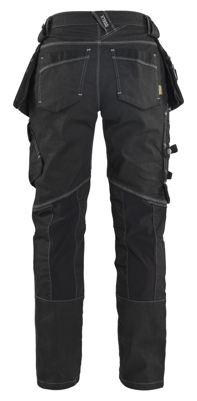 Blaklader Dames X1900 Werkbroek 79901141 denim stretch zwart(9900)