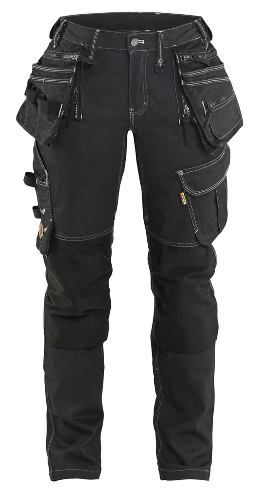 Blaklader Dames X1900 Werkbroek 79901141 denim stretch zwart(9900)