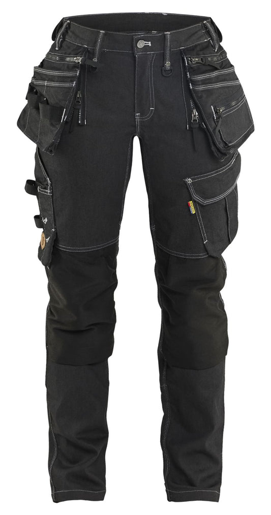 Blaklader Dames X1900 Werkbroek 79901141 denim stretch zwart(9900)