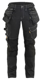 Blaklader Dames X1900 Werkbroek 79901141 denim stretch zwart(9900)