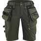 Blaklader Dames X1900 Short 79921141 denim stretch donker herfstgroen-zwart(4298)