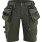 Blaklader Dames X1900 Short 79921141 denim stretch donker herfstgroen-zwart(4298)