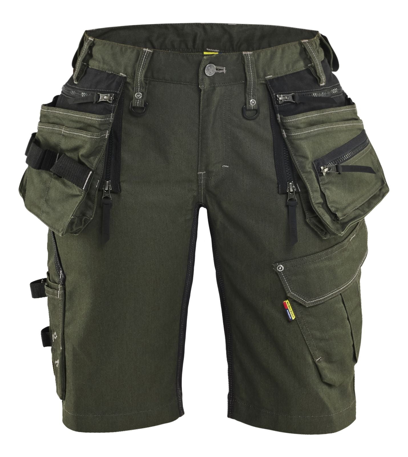 Blaklader Dames X1900 Short 79921141 denim stretch donker herfstgroen-zwart(4298)