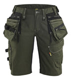 Blaklader Dames X1900 Short 79921141 denim stretch donker herfstgroen-zwart(4298)