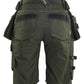 Blaklader Dames X1900 Short 79921141 denim stretch donker herfstgroen-zwart(4298)