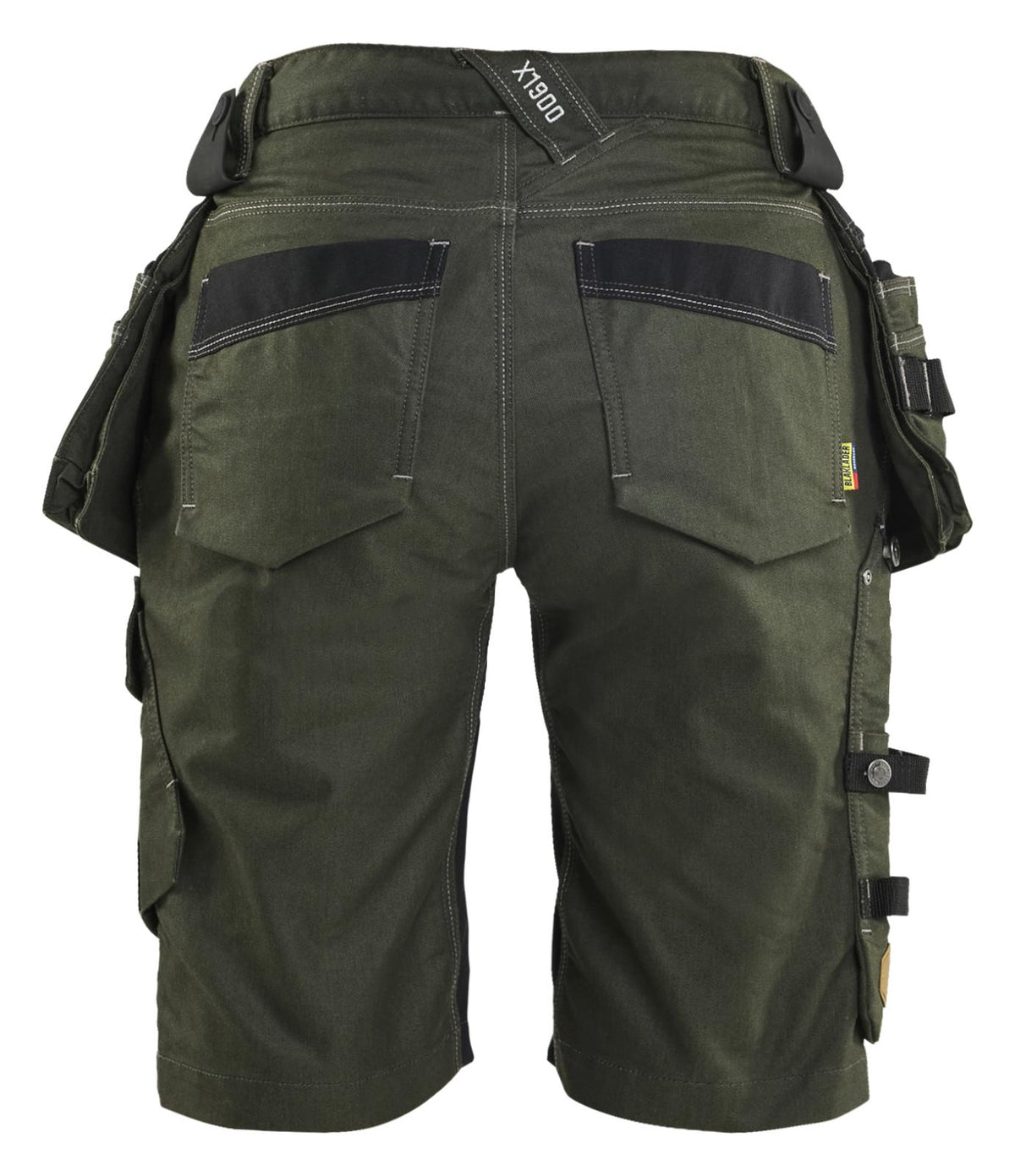 Blaklader Dames X1900 Short 79921141 denim stretch donker herfstgroen-zwart(4298)