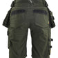 Blaklader Dames X1900 Short 79921141 denim stretch donker herfstgroen-zwart(4298)