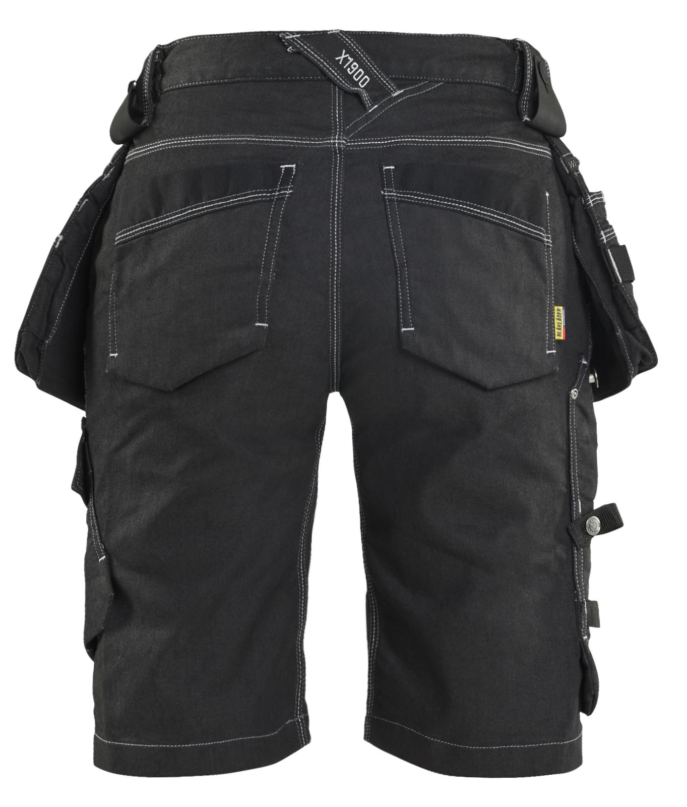 Blaklader Dames X1900 Short 79921141 denim stretch zwart(9900)