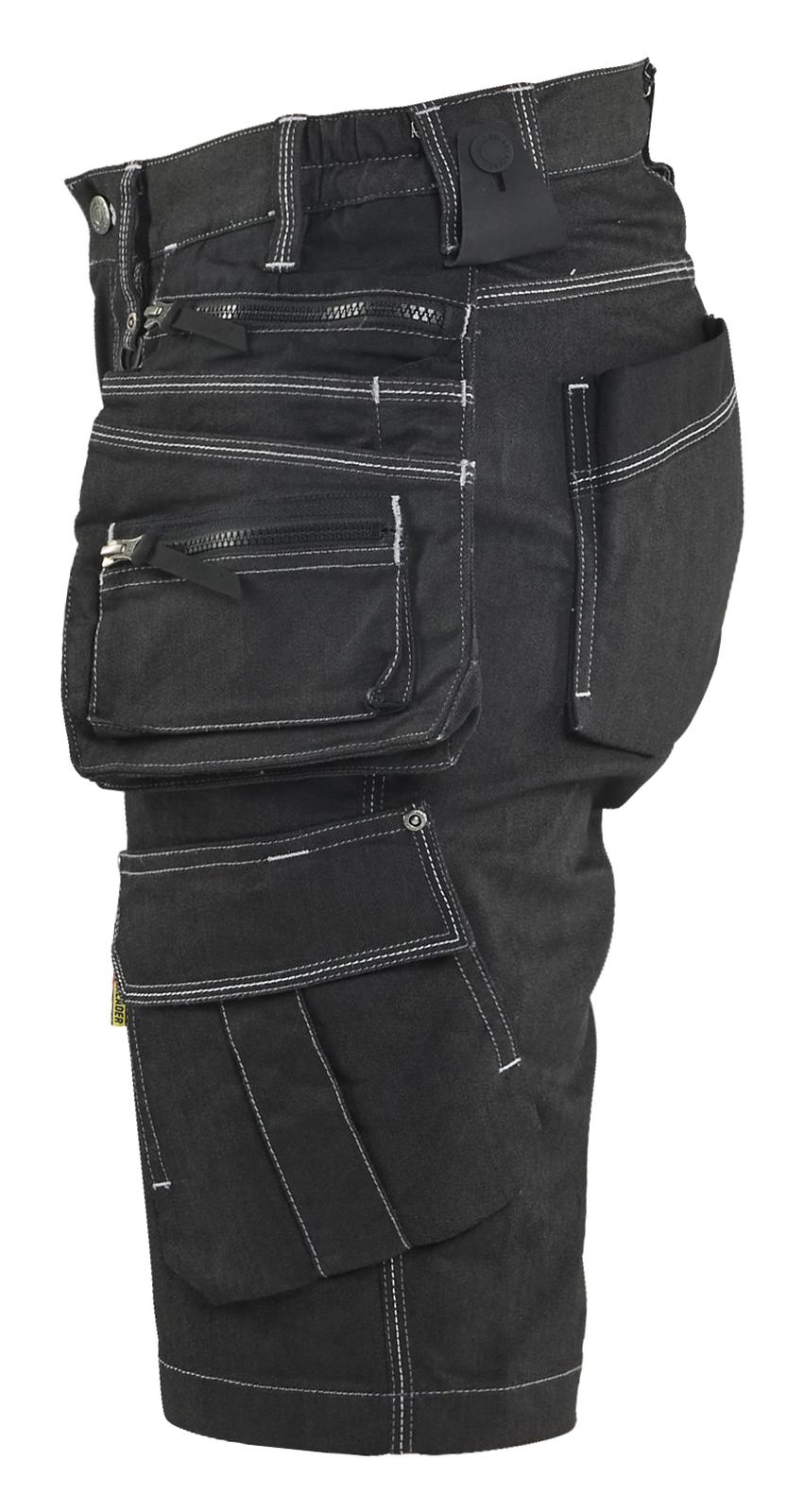 Blaklader Dames X1900 Short 79921141 denim stretch zwart(9900)