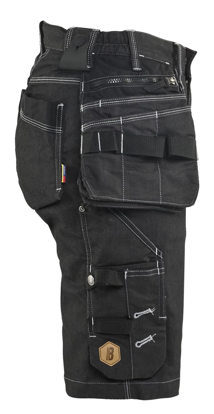 Blaklader Dames X1900 Short 79921141 denim stretch zwart(9900)
