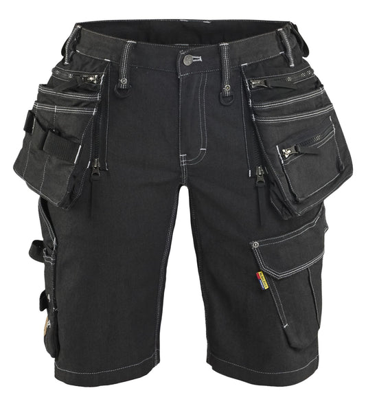 Blaklader Dames X1900 Short 79921141 denim stretch zwart(9900)