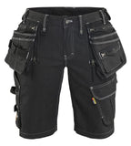 Blaklader Dames X1900 Short 79921141 denim stretch zwart(9900)