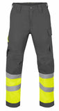 Havep High Visibility Werkbroeken 80573 houtskool-fluo geel(CKB)