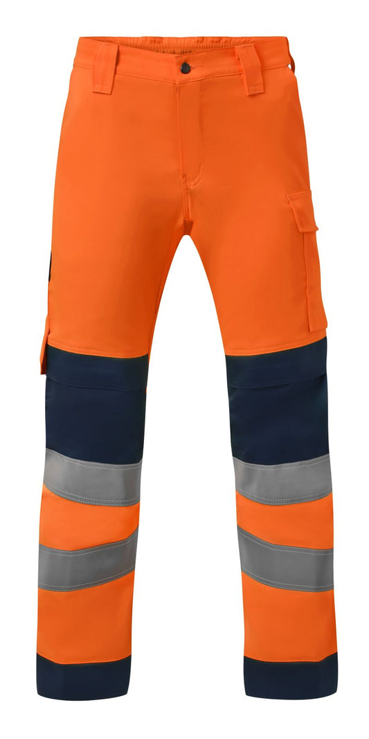 Havep High Visibility + Werkbroek 80574 fluo oranje-marineblauw(AOU)