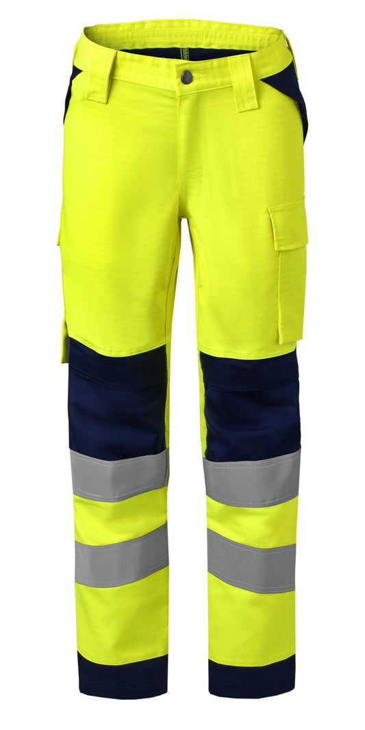 Havep Multi Protector + Werkbroek 80621 Dames vlamwerend antistatisch chemie HiVis fluo geel-marine(AOV)