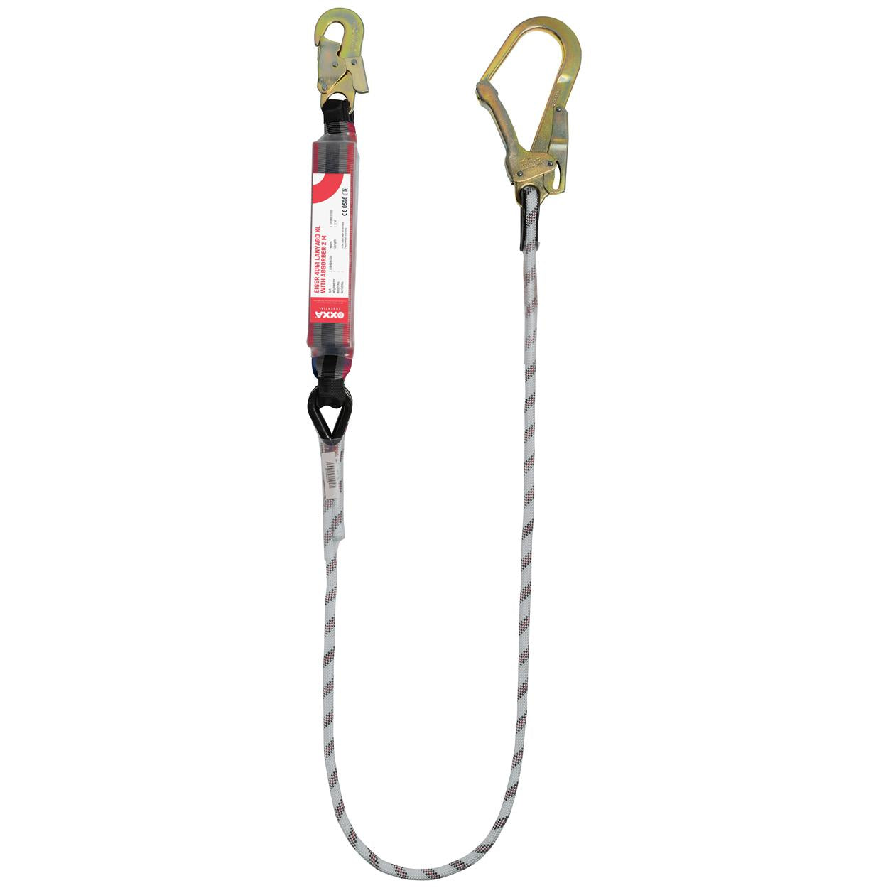 OXXA Essential Vanglijn Eiger 4061 XL met valdemper 2 m 6kN grijs-goud