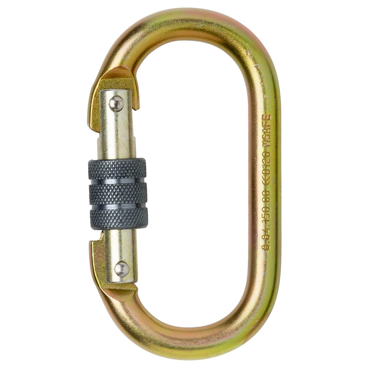 OXXA Essential Veiligheidshaak Macaulay 4150 stalen karabijnhaak 18mm 15kN goud