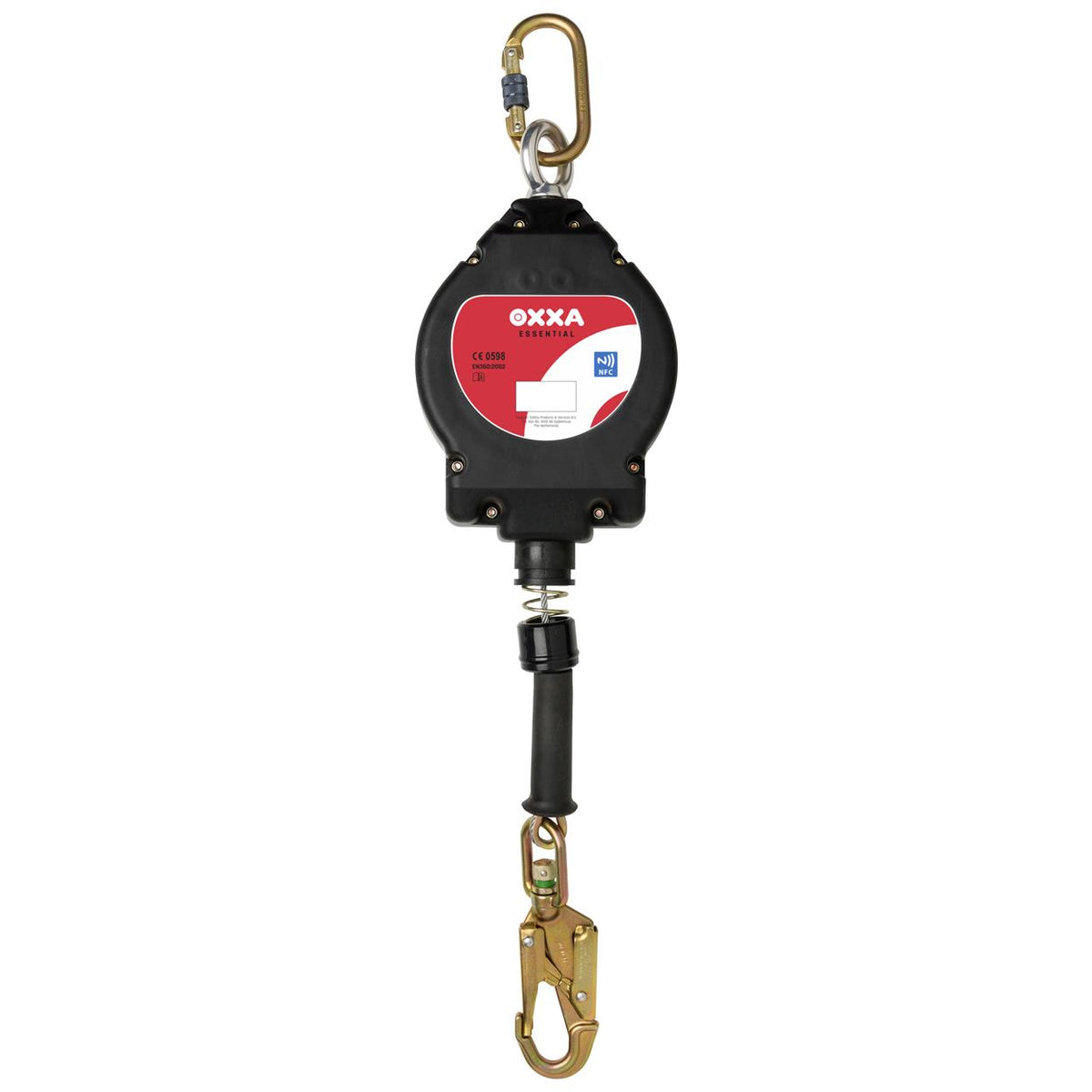 OXXA Essential Valstopapparaat Meru 4176 met staalkabel 10m 12kN zilver-zwart