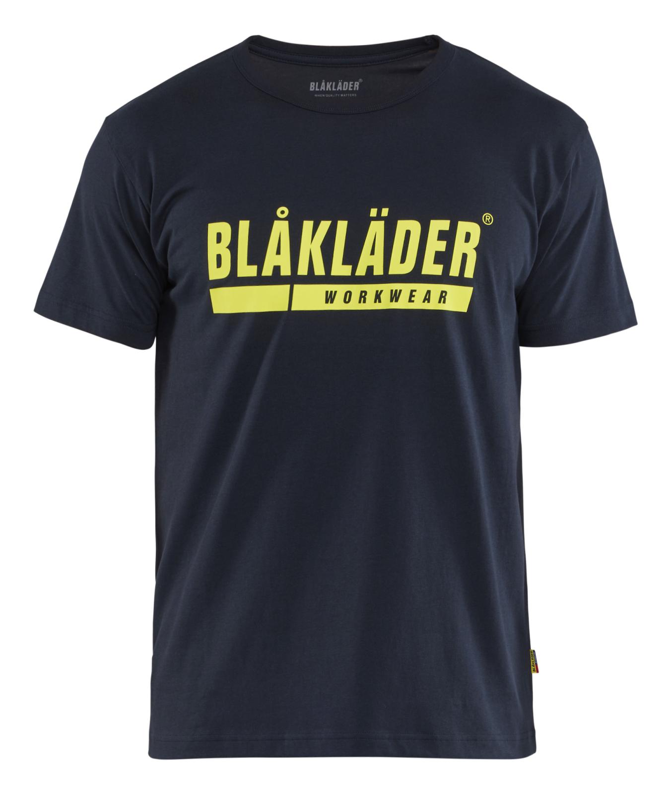 Blaklader Profiel T-shirt 92151042 Blaklader logo donker marineblauw-fluo geel(8633)