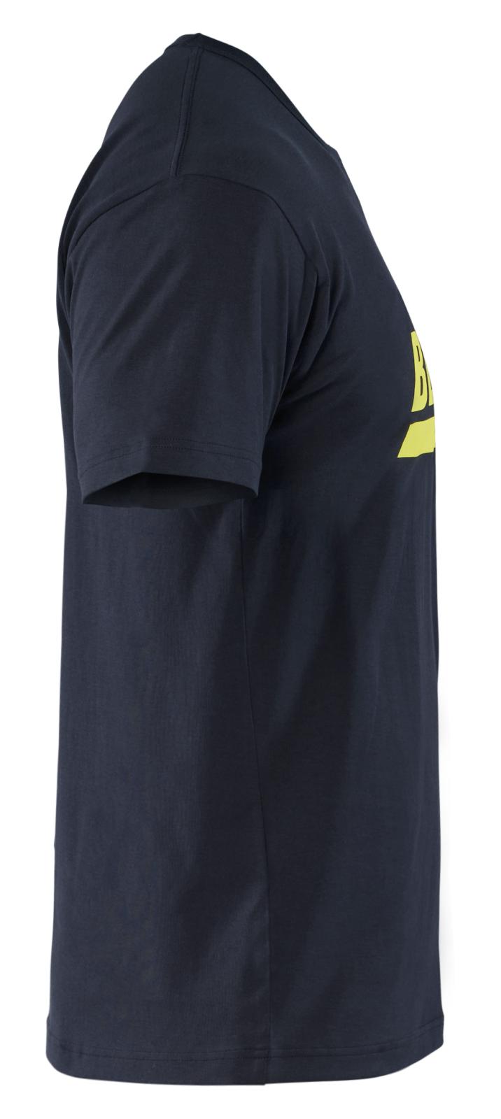 Blaklader Profiel T-shirt 92151042 Blaklader logo donker marineblauw-fluo geel(8633)