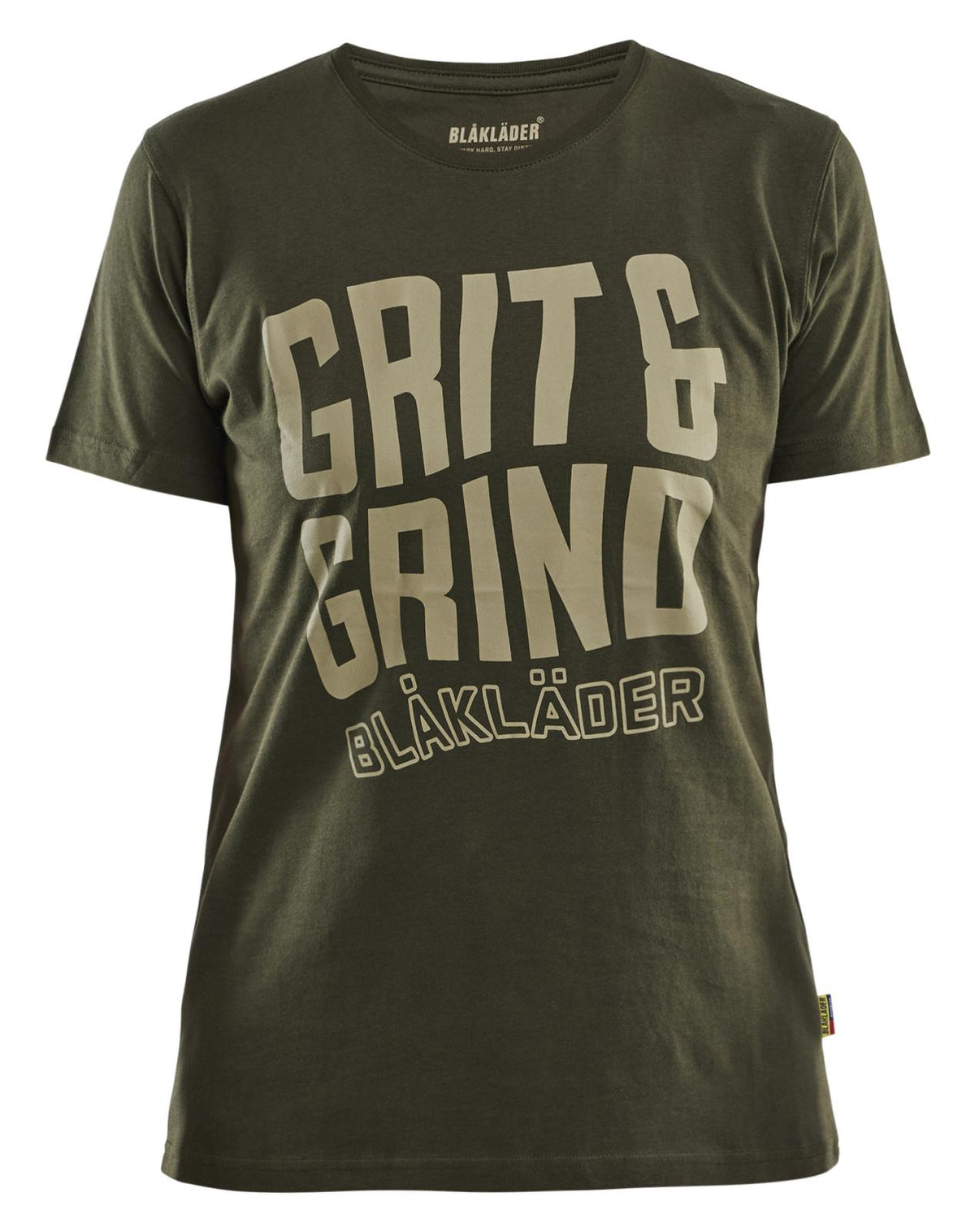 Blaklader Limited Edition Grit & Grind Dames T-shirt 94091042 donker herfstgroen(4209)