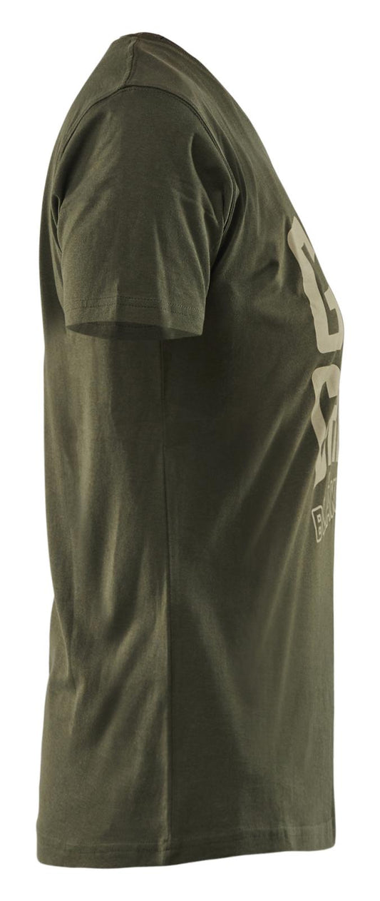 Blaklader Limited Edition Grit & Grind Dames T-shirt 94091042 donker herfstgroen(4209)