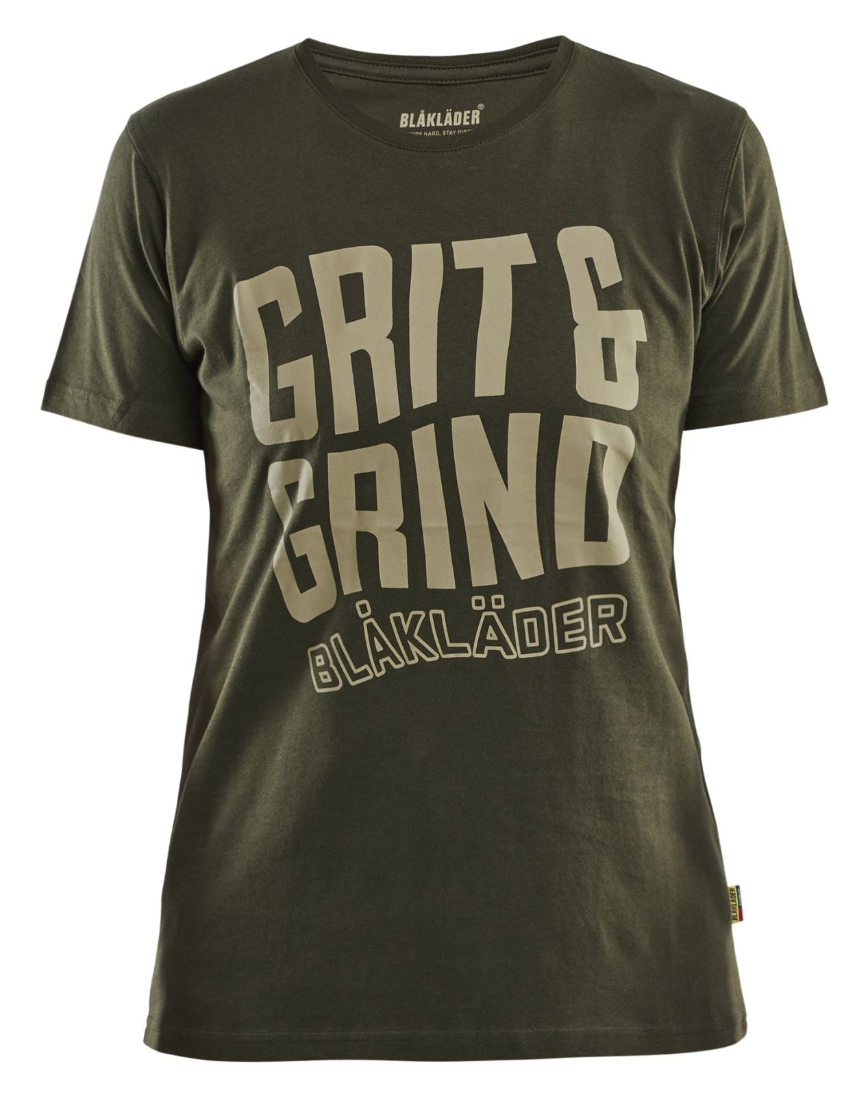 Blaklader Limited Edition Grit & Grind Dames T-shirt 94091042 donker herfstgroen(4209)