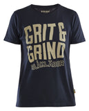Blaklader Limited Edition Grit & Grind Dames T-shirt 94091042 donker marineblauw(8600)