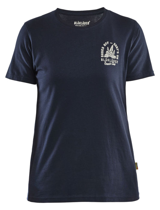Blaklader Limited Edition Blåkläder Beach Club Dames T-shirt 94171042 donker marineblauw(8600)