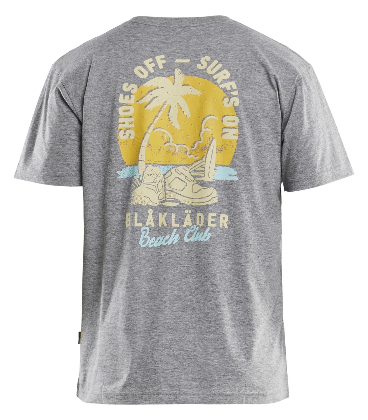 Blaklader Limited Edition Blåkläder Beach Club T-shirt 94191043 grijs melee(9000)