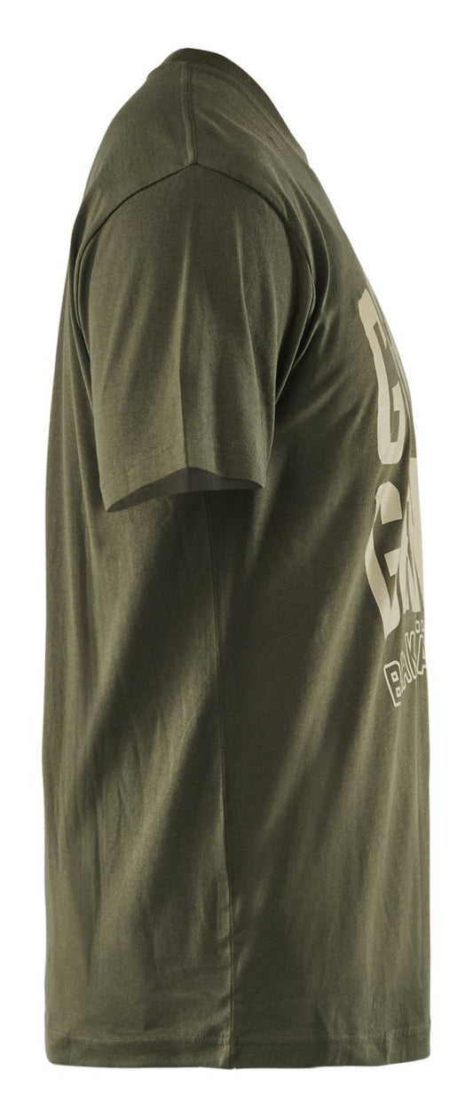 Blaklader Limited Edition T-shirt Grit & Grind T-shirt 94211042 donker herfstgroen(4209)