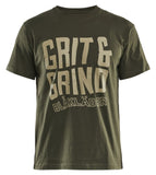 Blaklader Limited Edition T-shirt Grit & Grind T-shirt 94211042 donker herfstgroen(4209)