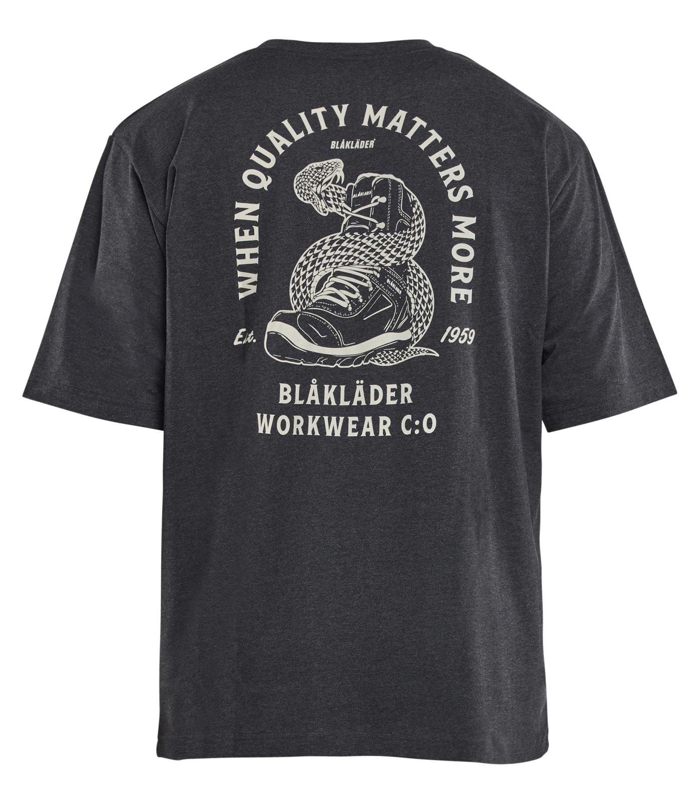Blaklader Limited Edition T-shirt 94271025 Snake zwart melee(9991)