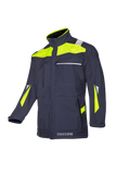 Sioen softshell Umiat multinorm marineblauw-fluo geel