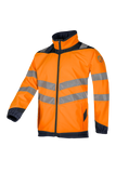 Sioen softshell Aborg HiVis fluo oranje-marineblauw