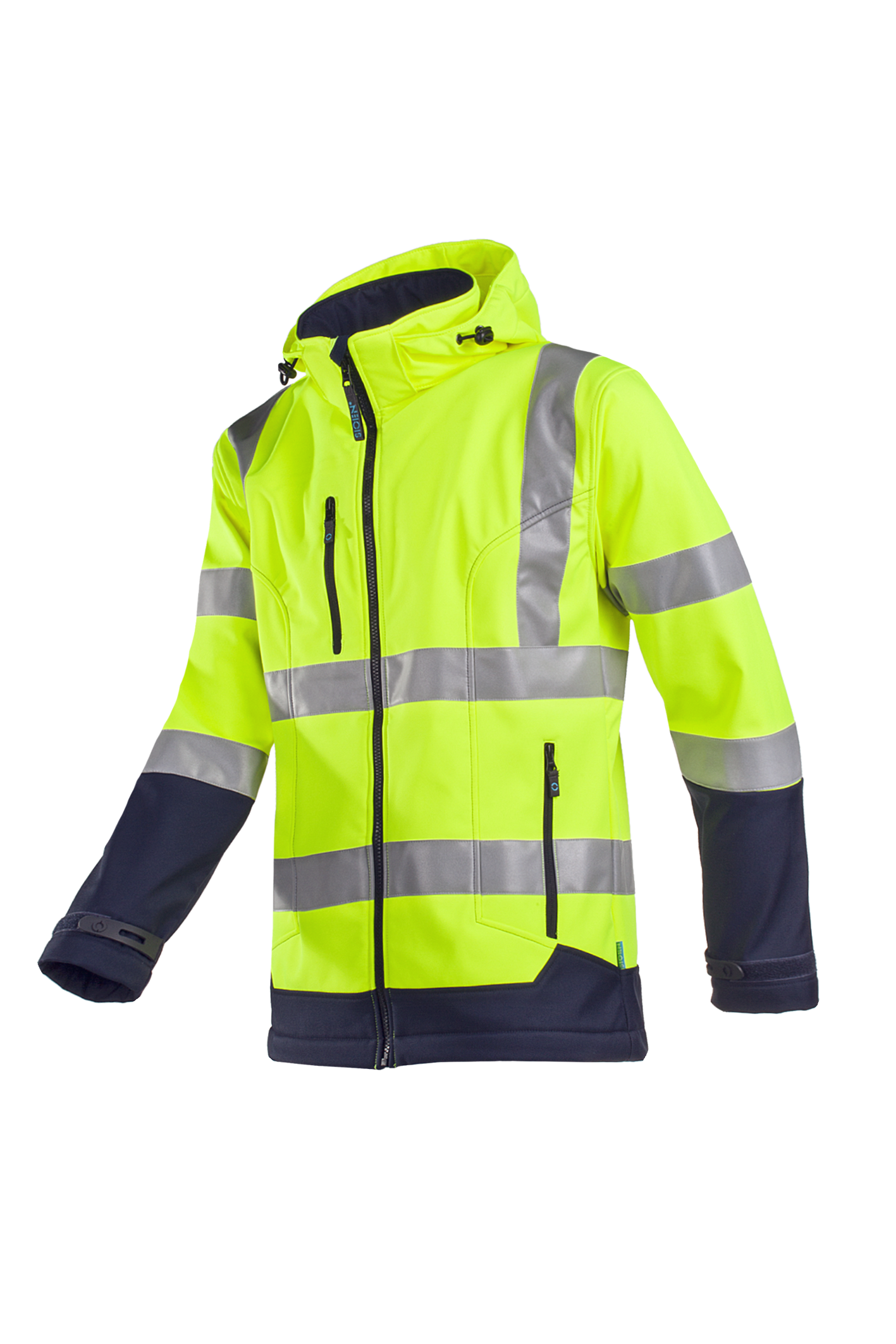 Sioen Jassen Fuller  fluo geel-marineblauw