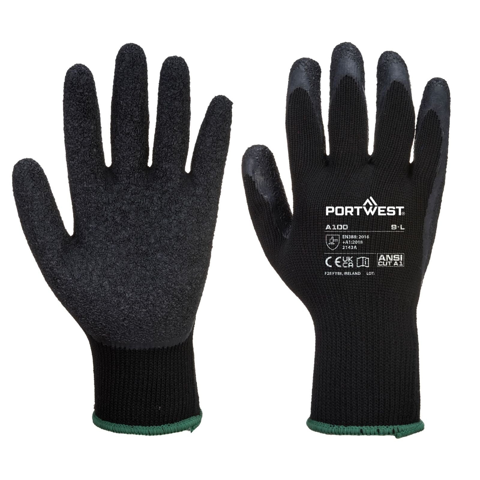 Portwest Handschoenen A100 zwart(K8)