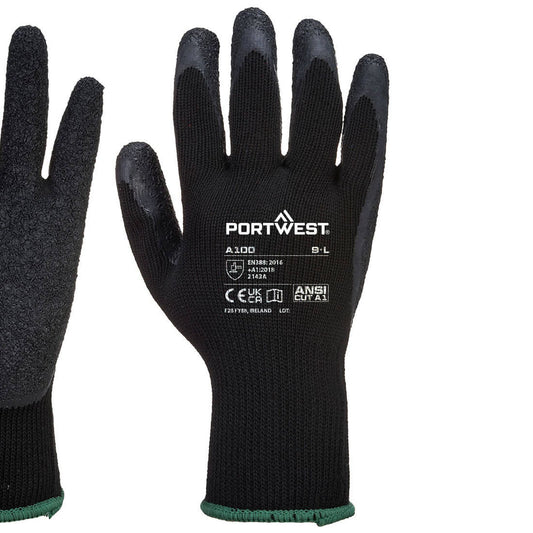 Portwest Handschoenen A100 zwart(K8)