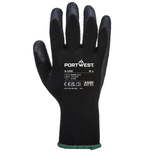 Portwest Handschoenen A100 zwart(K8)