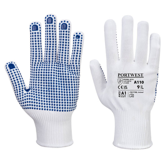 Portwest Handschoenen A110 wit-blauw(WB)