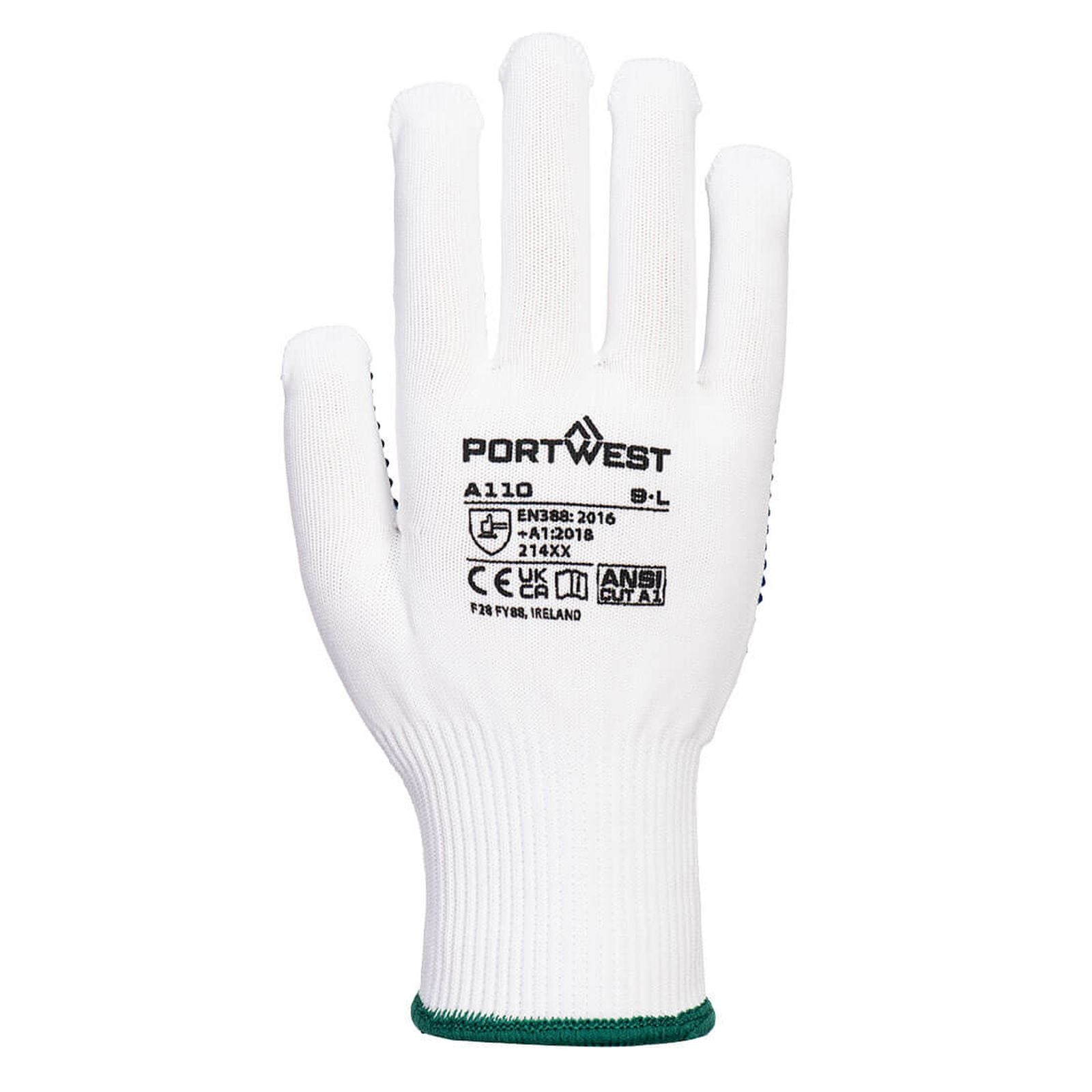 Portwest Handschoenen A110 wit-blauw(WB)