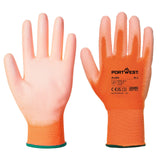 Portwest Algemeen Gebruik Handbescherming Handschoenen A120 PU Palm oranje(O1)