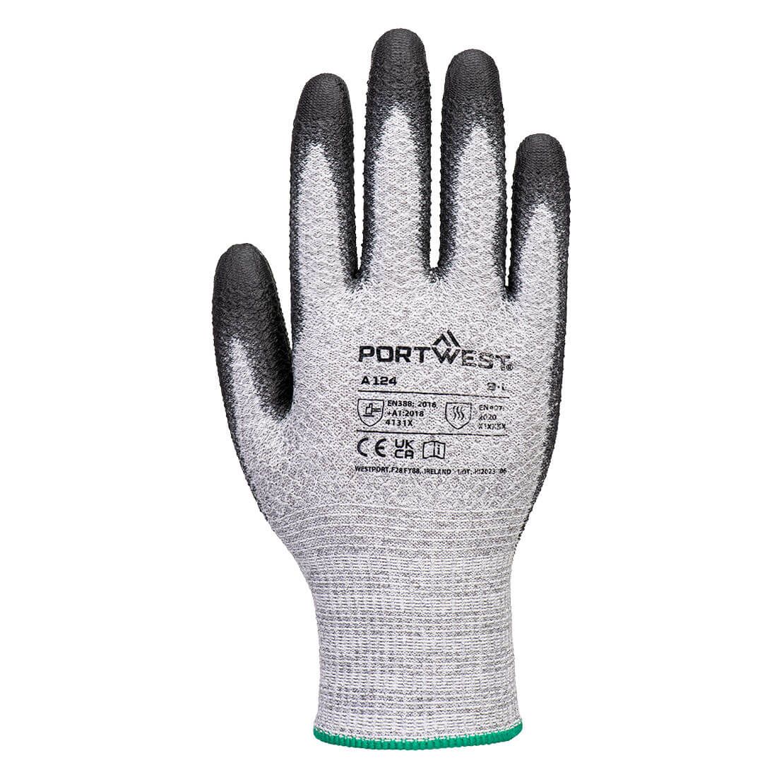 Portwest handschoenen A124 hitte12pk grijs-zwart(G8)