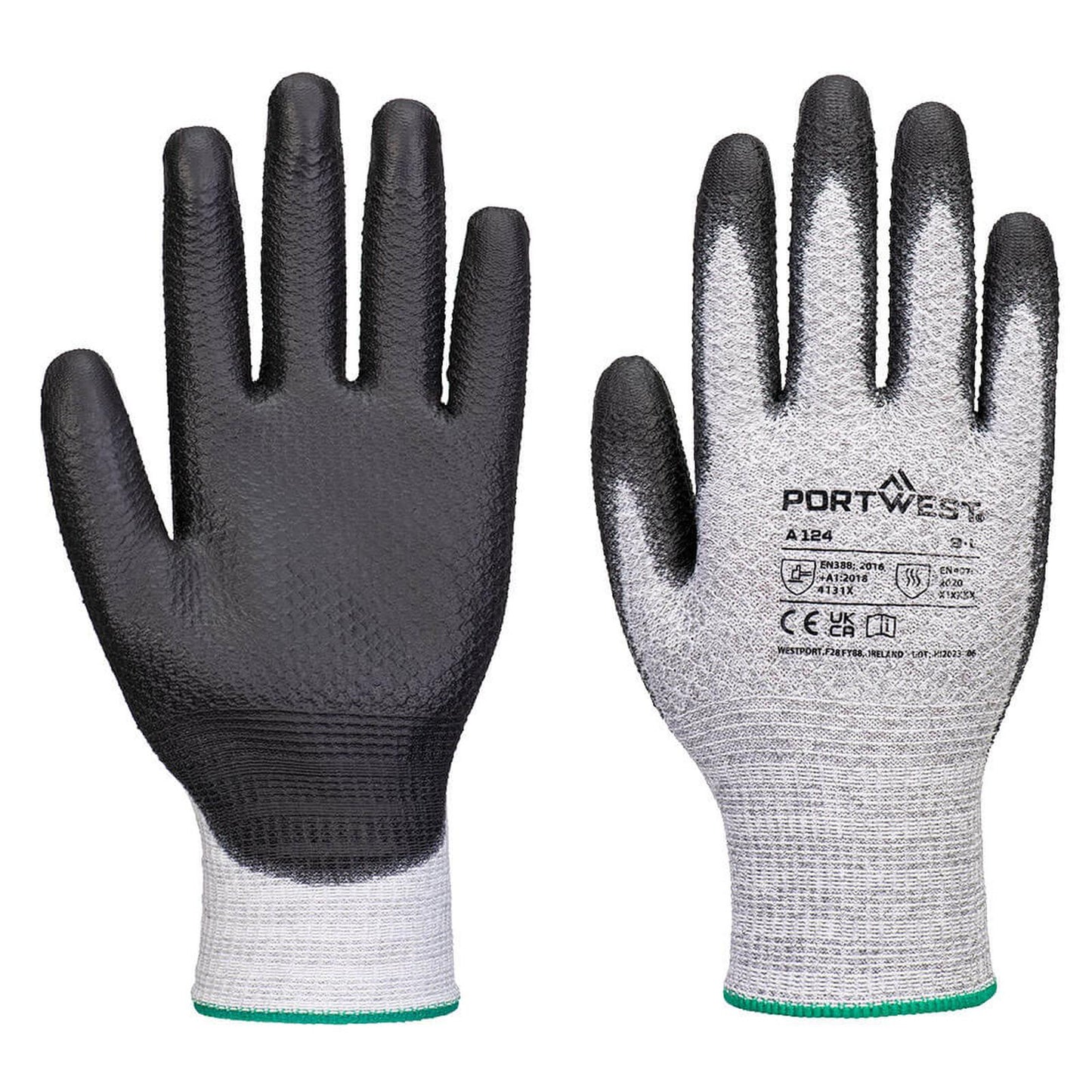 Portwest handschoenen A124 hitte12pk grijs-zwart(G8)